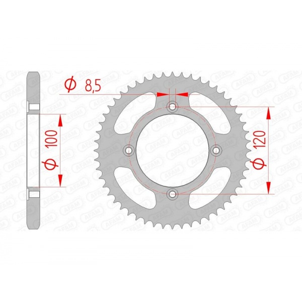 Couronne AFAM acier standard 38200 - 428 Couronne AFAM acier standard 38200 - 428