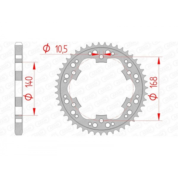 Couronne AFAM acier standard 92635 - 525 Couronne AFAM acier standard 92635 - 525