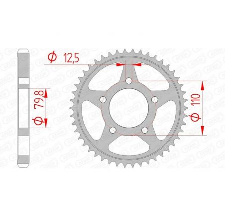 Couronne AFAM acier standard 86600 - 530