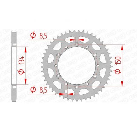 Couronne AFAM acier standard 16204 - 520