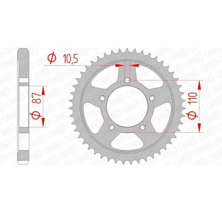 Couronne AFAM acier standard 14601 - 530