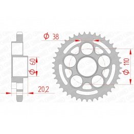 Couronne AFAM acier standard 50800 - 525