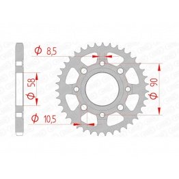 Couronne AFAM acier standard 10201 - 428
