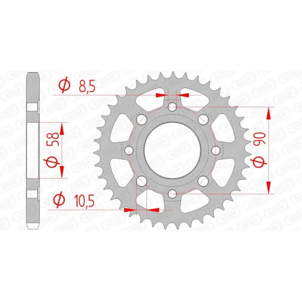 Couronne AFAM acier standard 10201 - 428