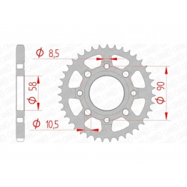 Couronne AFAM acier standard 10201 - 428