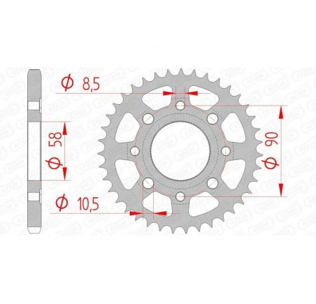 Couronne AFAM acier standard 10201 - 428