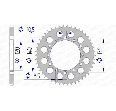 Couronne AFAM aluminium 17404520
