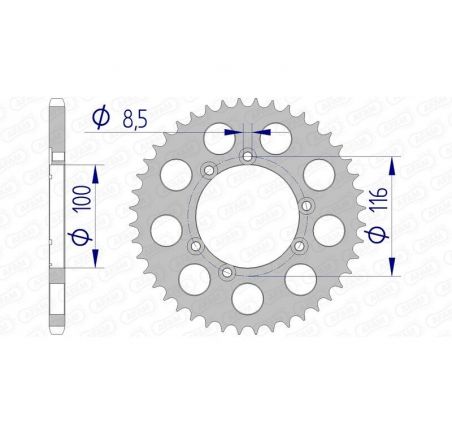 Couronne AFAM aluminium 93303 - 520