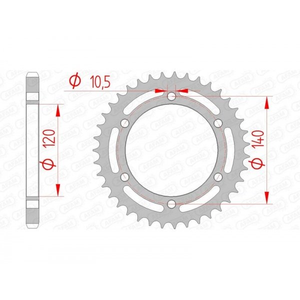 Couronne AFAM acier standard 16605 - 525 Couronne AFAM acier standard 16605 - 525