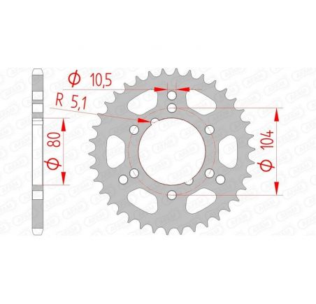 Couronne AFAM acier standard 98300 - 520