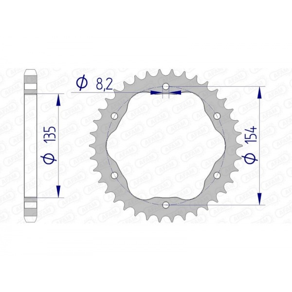 Couronne AFAM aluminium 51803 - 525 - Nécessite un porte couronne AFAM Couronne AFAM aluminium 51803 - 525 - Nécessite un porte couronne AFAM