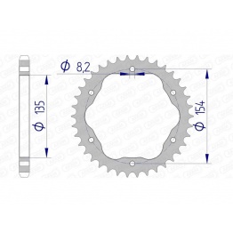 Couronne AFAM aluminium 51803 - 525 - Nécessite un porte couronne AFAM