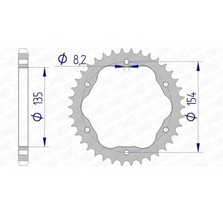 Couronne AFAM aluminium 51803 - 525 - Nécessite un porte couronne AFAM