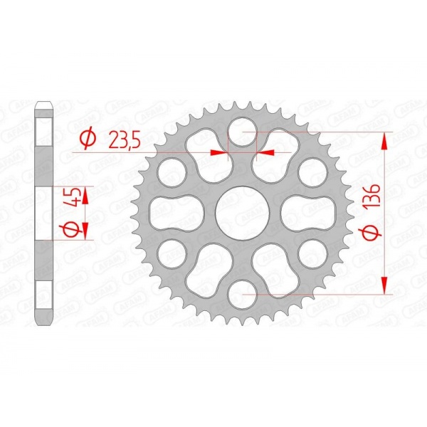 Couronne AFAM acier standard 12325 - 428 Couronne AFAM acier standard 12325 - 428