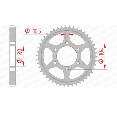 Couronne AFAM acier standard 16604 - 530