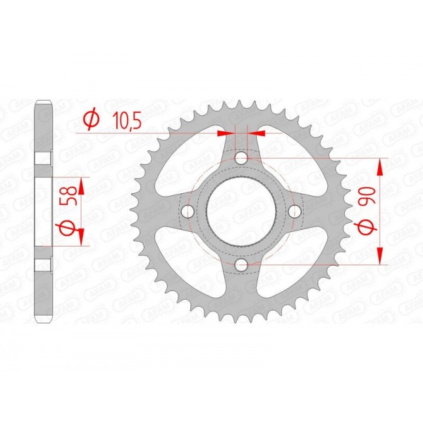 Couronne AFAM acier standard 10223 - 428 Couronne AFAM acier standard 10223 - 428