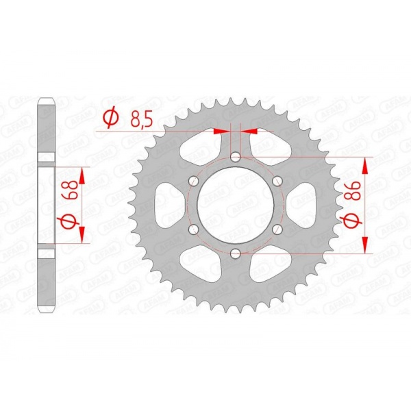 Couronne AFAM acier standard 16201 - 428 Couronne AFAM acier standard 16201 - 428