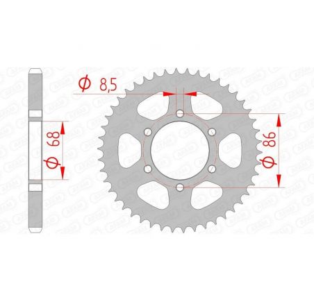Couronne AFAM acier standard 16201 - 428