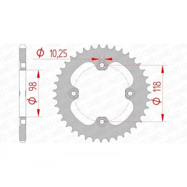 Couronne AFAM acier standard 92401 - 520 Couronne AFAM acier standard 92401 - 520