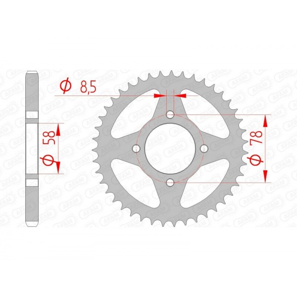 Couronne AFAM acier standard 14201 - 428 Couronne AFAM acier standard 14201 - 428