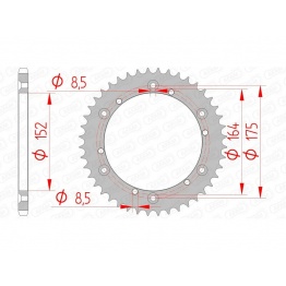 Couronne AFAM acier standard 12500 - 520