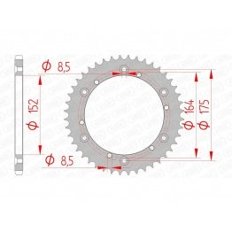 Couronne AFAM acier standard 12500 - 520
