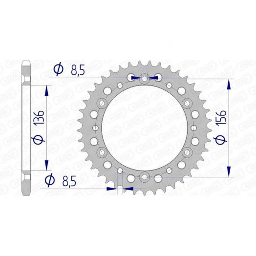 Couronne AFAM aluminium 15303 - 520