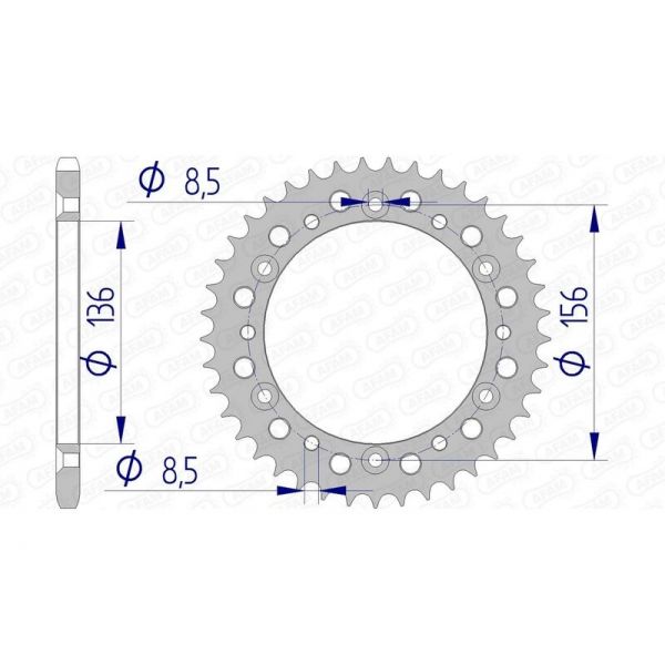 Couronne AFAM aluminium 15303 - 520
