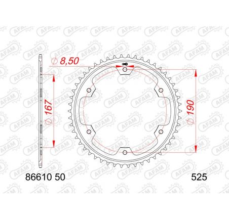 Couronne AFAM acier standard 86610 - 525