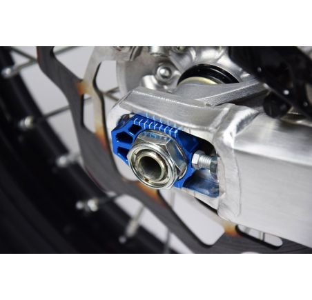 Tendeur de chaîne SCAR bleu Kawasaki KX/KXR/KLX-R