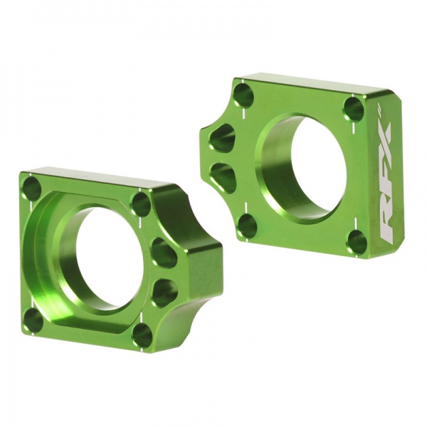 Tendeurs de chaîne vert RFX Pro pour Kawasaki 250/450 KXF 2016-2025 Tendeurs de chaîne vert RFX Pro pour Kawasaki 250/450 KXF 2016-2025