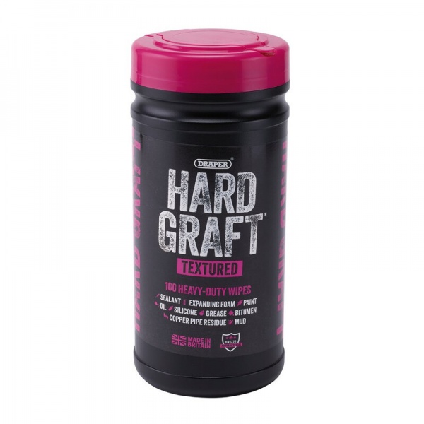 Lingettes texturées multi-usages DRAPER Hard Graft (pot de 100) Lingettes texturées multi-usages DRAPER Hard Graft (pot de 100)