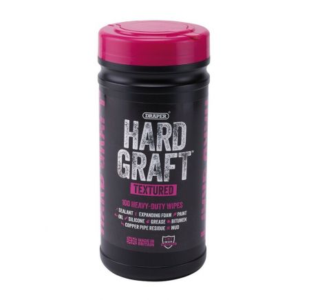 Lingettes texturées multi-usages DRAPER Hard Graft (pot de 100)