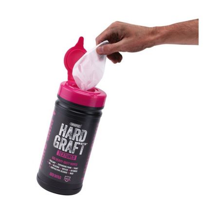 Lingettes texturées multi-usages DRAPER Hard Graft (pot de 100)