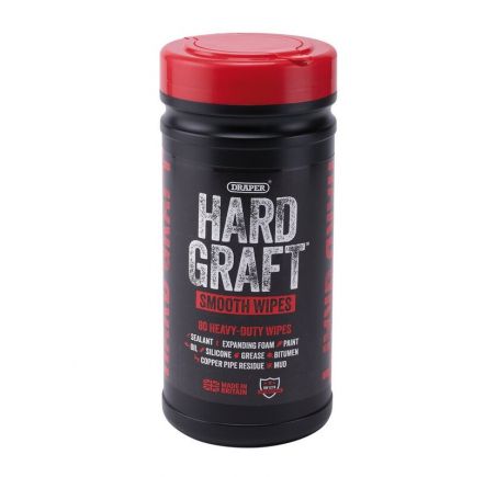 Lingettes lisses multi-usages DRAPER Hard Graft (pot de 80)