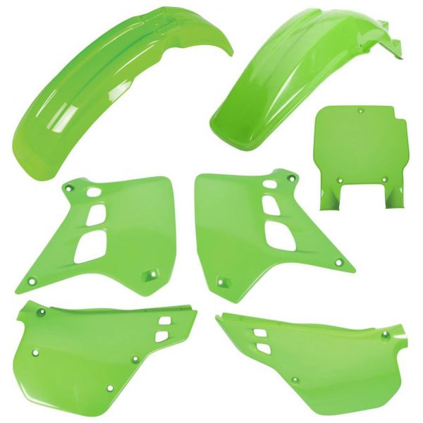Kit plastiques POLISPORT couleur origine Kawasaki KX 250 1990-1991