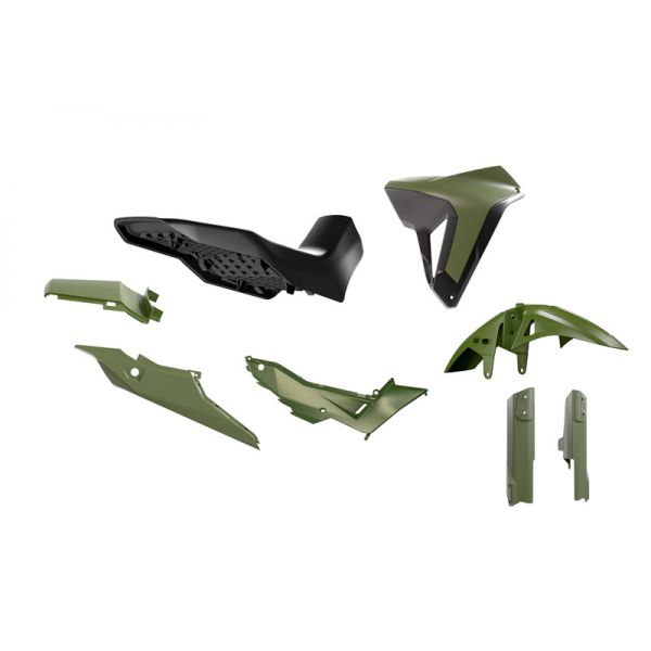Kit plastiques vert kaki Honda 750 Transalp 2023-2025 Kit plastiques vert kaki Honda 750 Transalp 2023-2025
