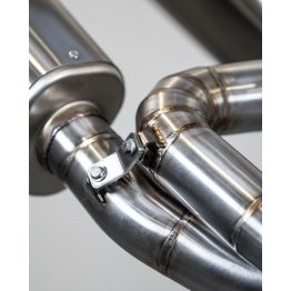 Ligne Supermotard complète double silencieux MT Race inox