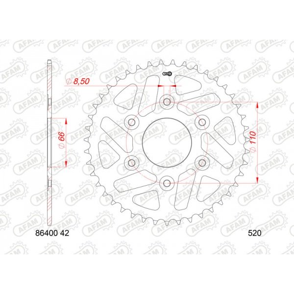 Couronne AFAM acier standard 86400 - 520 Couronne AFAM acier standard 86400 - 520