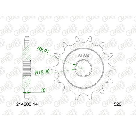 Pignon AFAM acier standard 214200 - 520