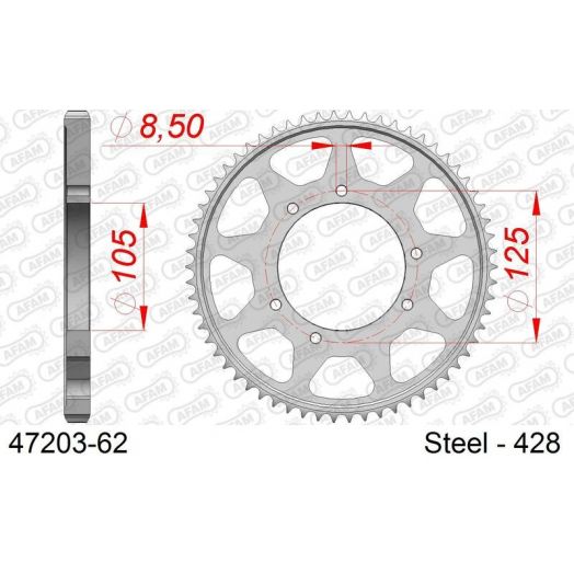 Couronne AFAM acier standard 47203 - 428