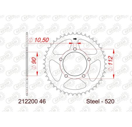 Couronne AFAM acier standard 212200 - 520