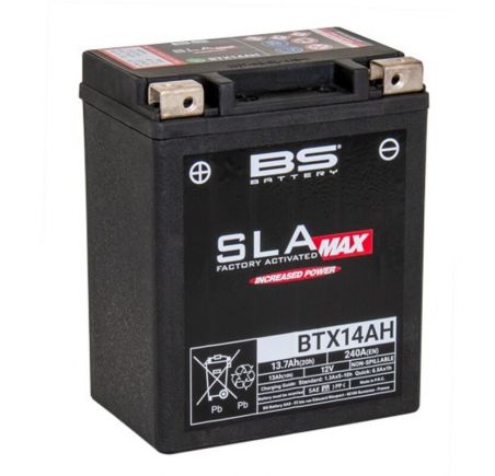 Batterie BS BATTERY SLA Max sans entretien activé usine - BTX14AH MAX FA
