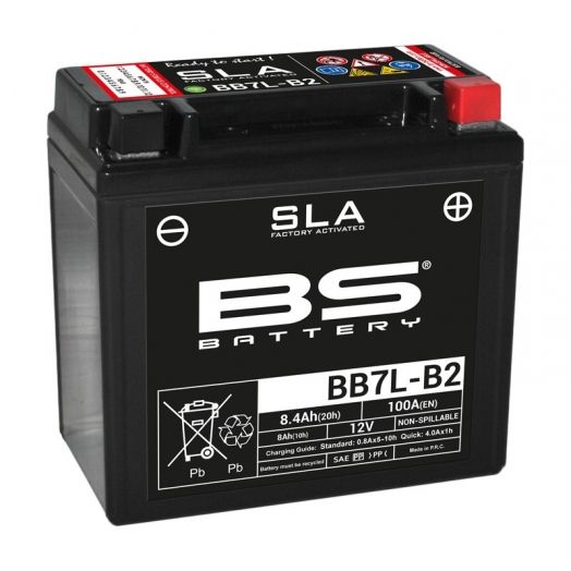 Batterie BS BATTERY SLA sans entretien activé usine - BB7L-B2