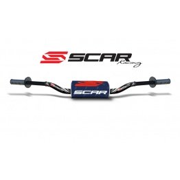Guidon 28.6 SCAR Color O² Noir housse bleu marine Yamaha YZ/YZF
