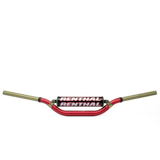 Guidon RENTHAL Twinwall 997 rouge RC/Honda CRF/Kawasaki KX-KXF
