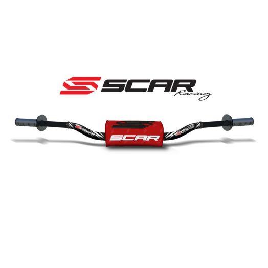 Guidon 28.6 SCAR O² RC Haut noir graphic housse rouge