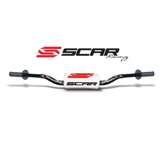 Guidon 28.6 SCAR O² RC Haut noir graphic housse blanche