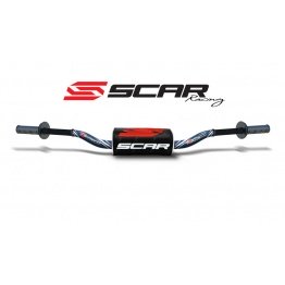 Guidon 28.6 SCAR Color O² Noir/bleu housse noir Yamaha YZ/YZF