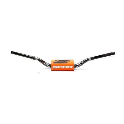 Guidon 28.6 SCAR O² bas noir graphic housse orange KTM 85SX / Husavarna TC85